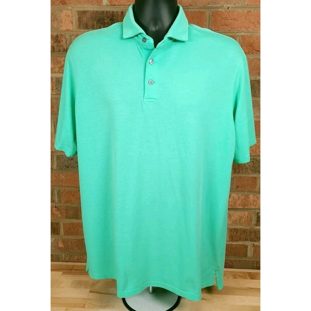 Greyson Shirt Mint Green Polo Golf Performance Stretch‎ Mens XL